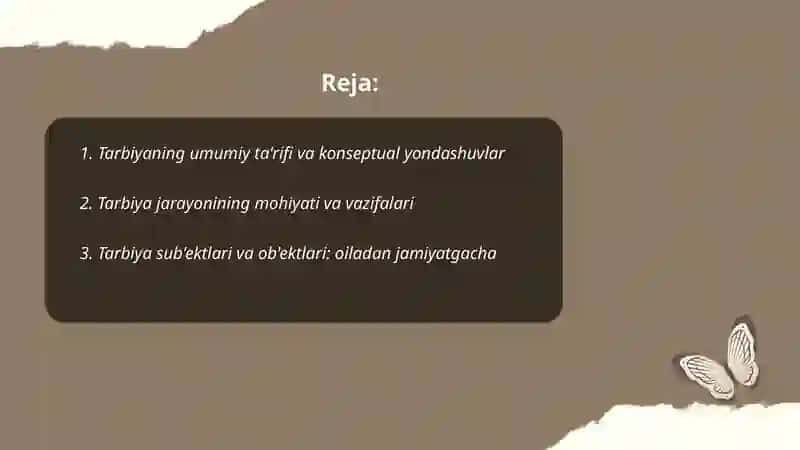 Tarbiyaning umumiy ta'rifi 2