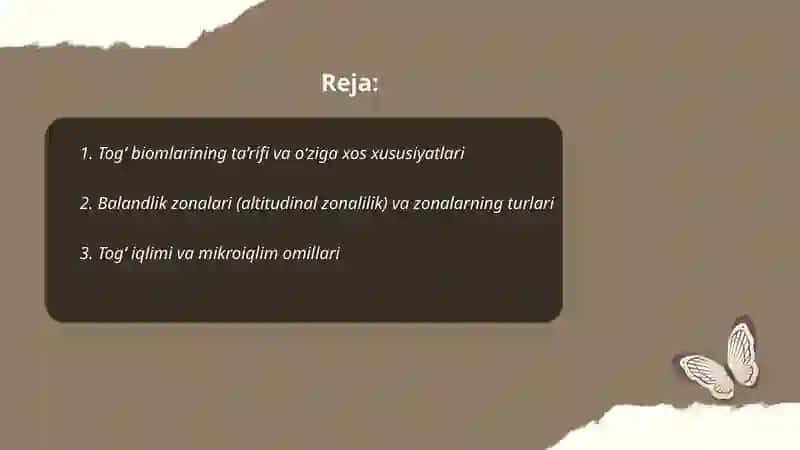 Tog‘ biomlari 2