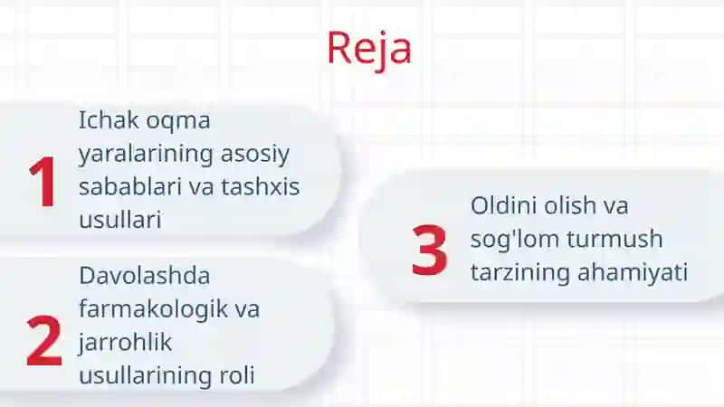 Ichak oqma yaralarni bartaraf qilish usullari 2