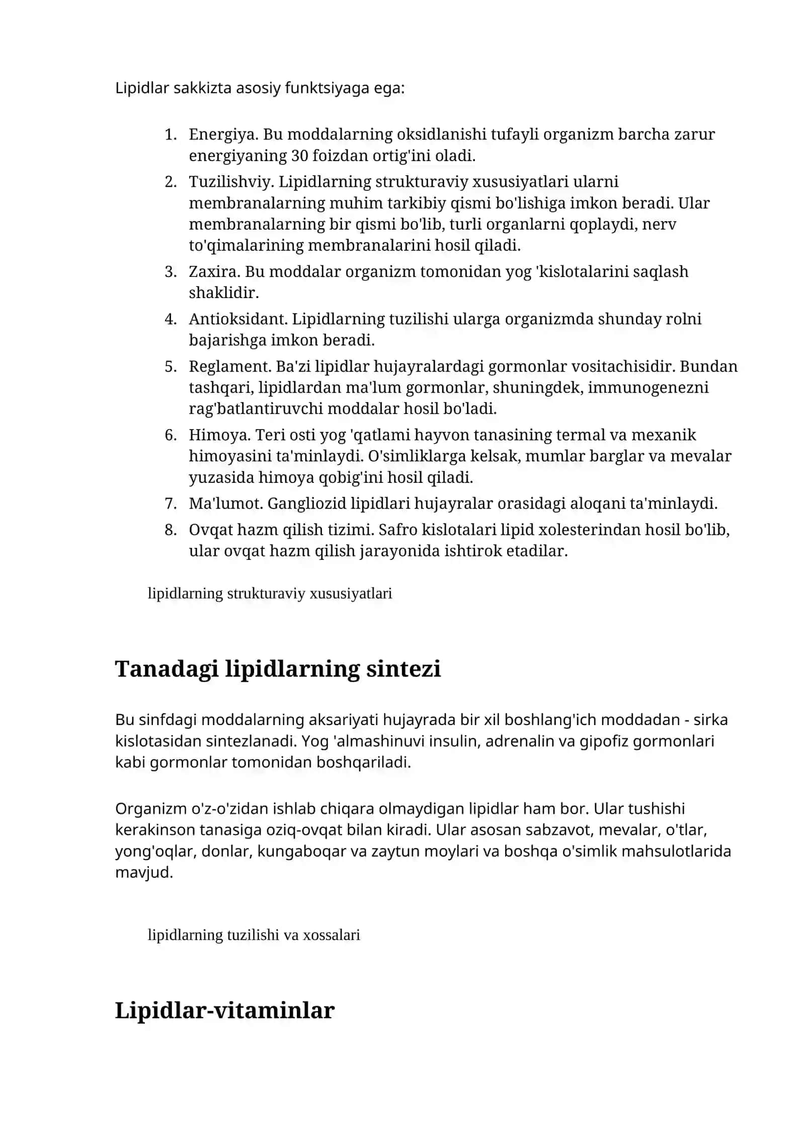 Murakkab lipidlar 2