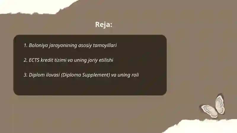 Oliy talim va Bolon jarayonlari 2