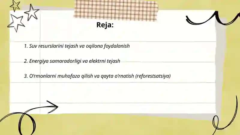 Tabiiy boyliklarni tejaylik 2