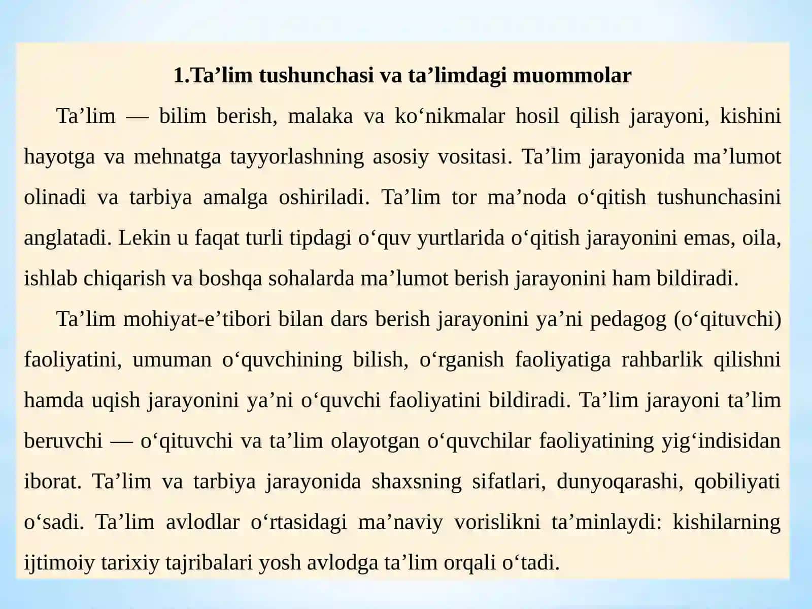 Ta’limdagi muammolar va maktabda ijtimoiy ish 2