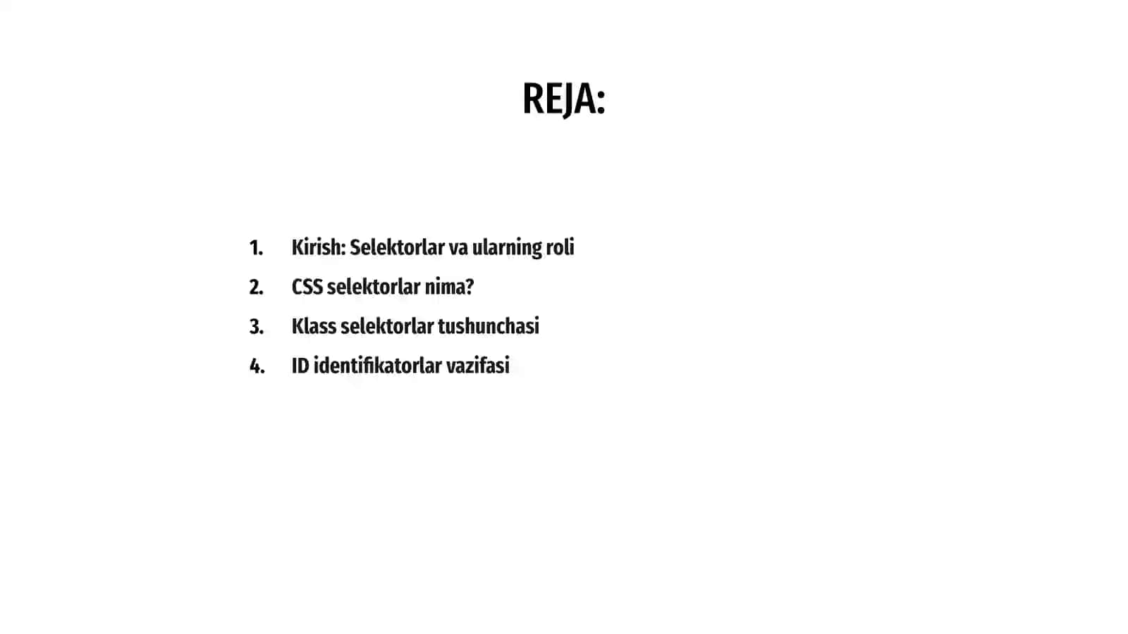 Selektorlar, klass va identifikatorlarni yaratish 2