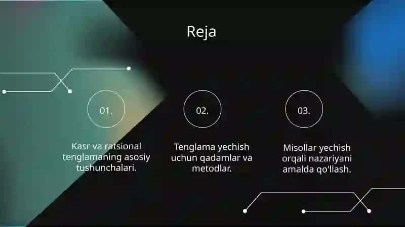 Kasr va Ratsional Tenglamalar 2