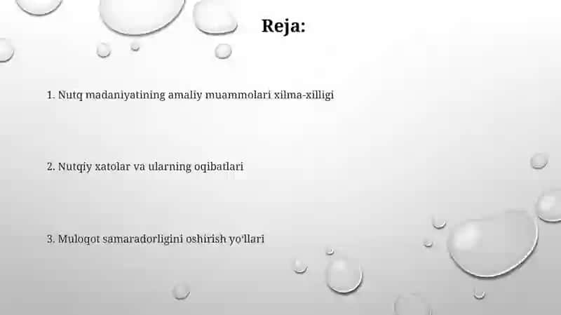 Nutq madaniyatining amaliy jihatdan xilma-xil muammolari 2