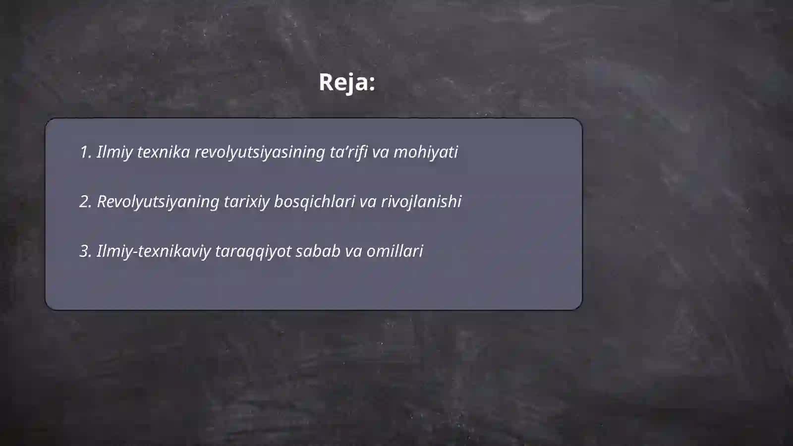 Ilmiy texnika revolyutsiyaning mazmuni 2