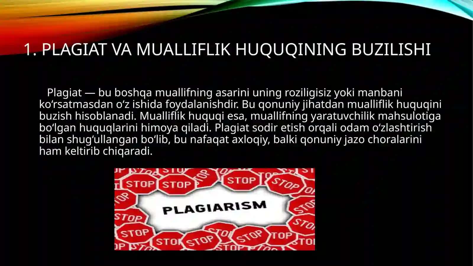 Plagiat (ko‘chirmachilik) va unga yo‘l qo‘ymaslik 2