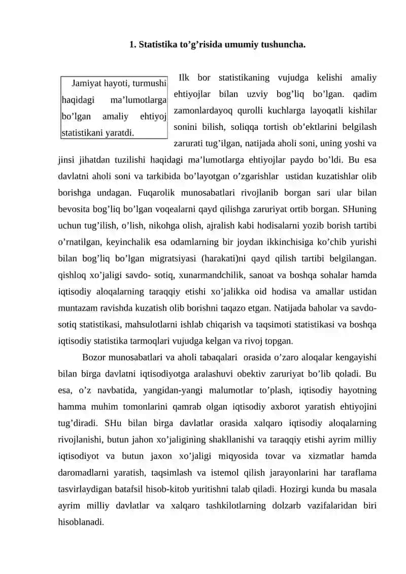 Statistika va psixologiya o'rtasida bog`liqlik 2