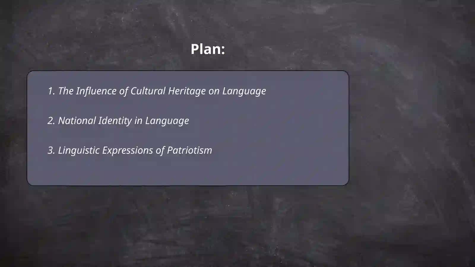 The Influence of Cultural Heritage on Language 2