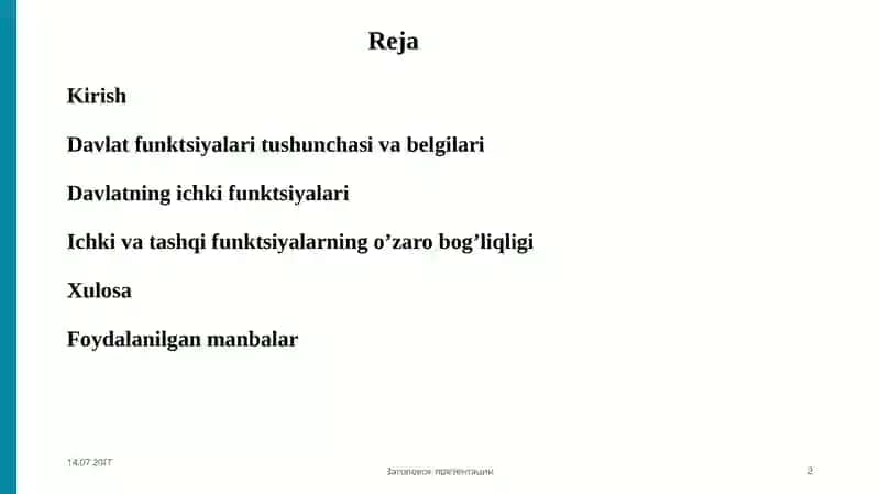 Davlatning Ichkivatashqi Funktsiyalari 2