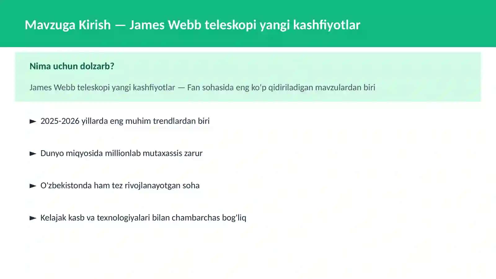 James Webb teleskopi yangi kashfiyotlar 2