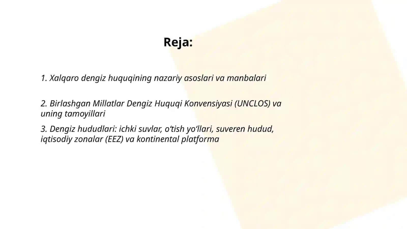 Xalqaro dengiz huquqi 2