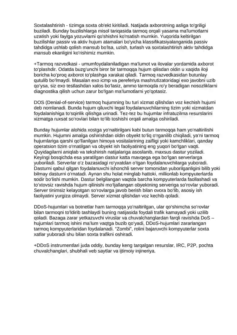 Tarmoq xavfsizligi 2