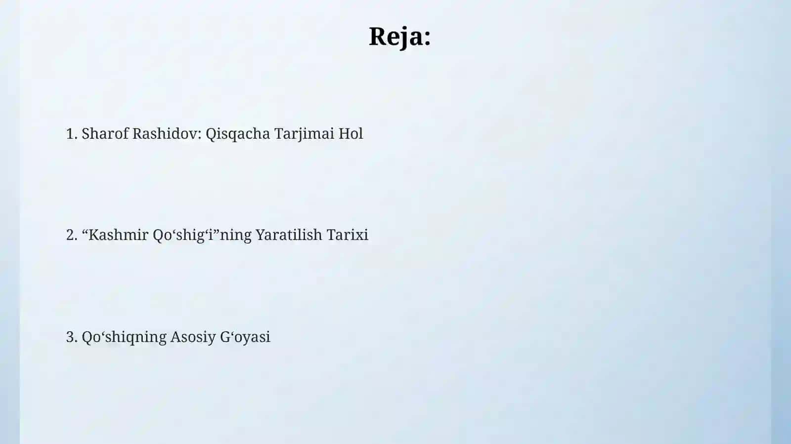 Sharof Rashidov Kashmir qoʻshigʻi 2