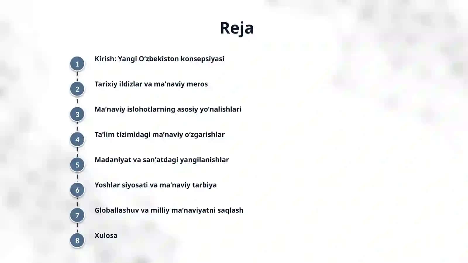 Yangi Oʻzbekistonda amalga oshirilayotgan maʼnaviy oʻzgarishlar 2