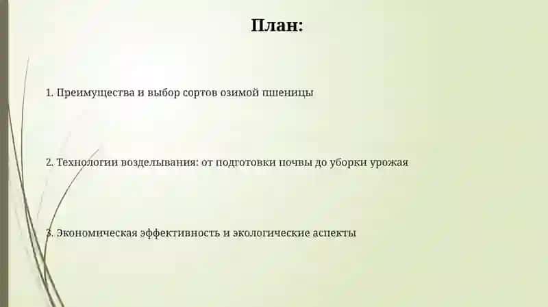 Технология выращивания осенней пшеницы 2