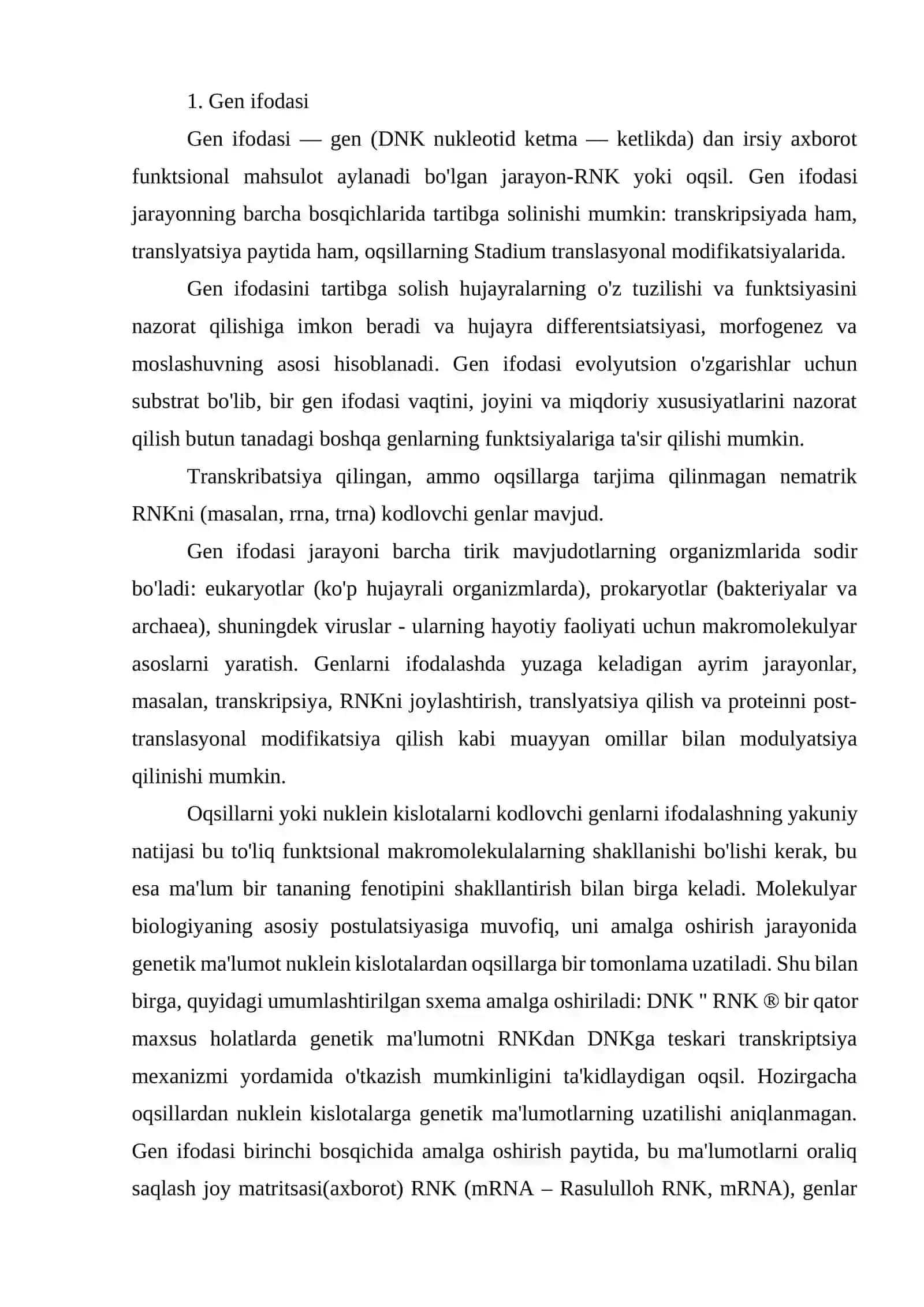GEN IFODASINI TARTIBGA SOLISH 2