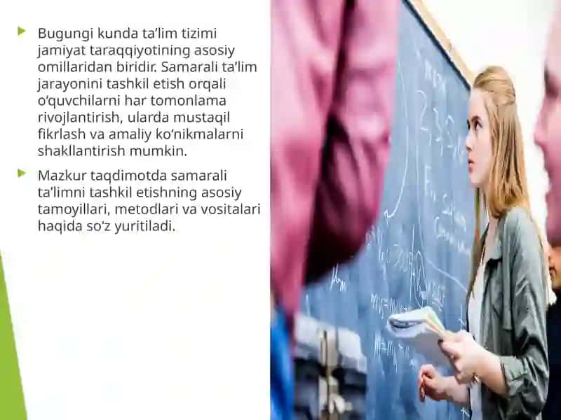 Ta’lim jarayonini samarali tashkil etish 2