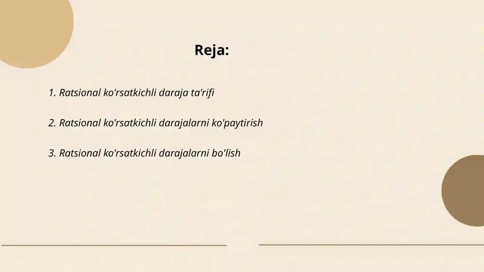 Ratsional ko'rsatkichli daraja va uning xossalari 2