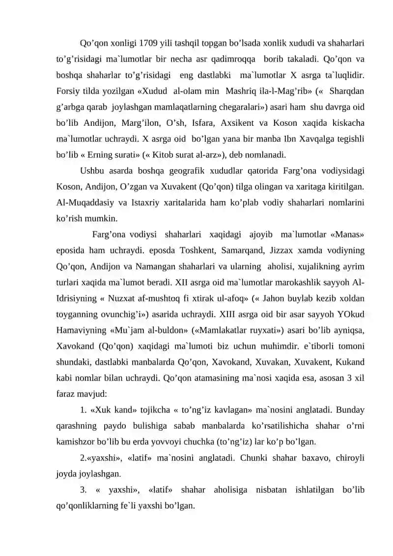 Qo’qon xonligi tarixi tarixshunosligi 2