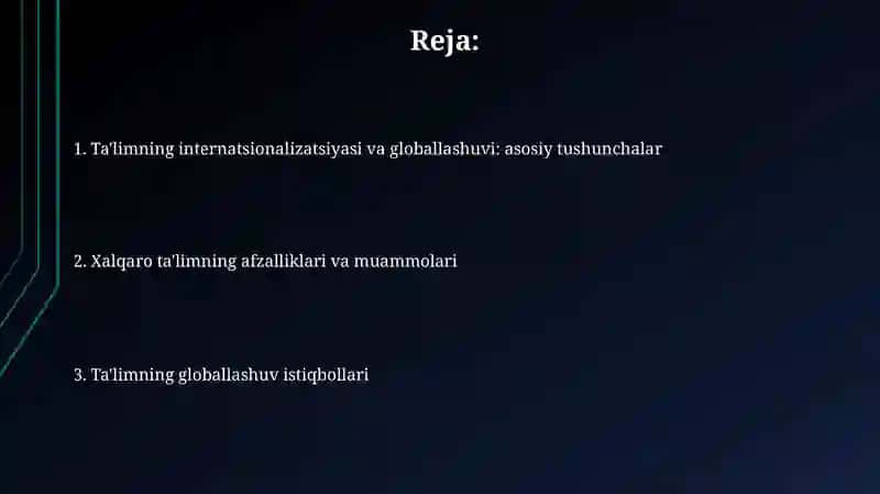 Talimning xalqarolashuv va globallashuvi 2