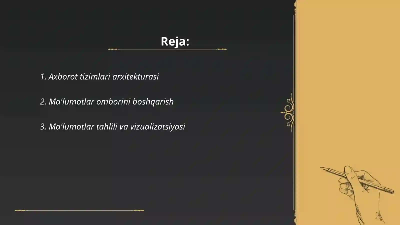 Axborotni qayta ishlash texnalogiyalari 2
