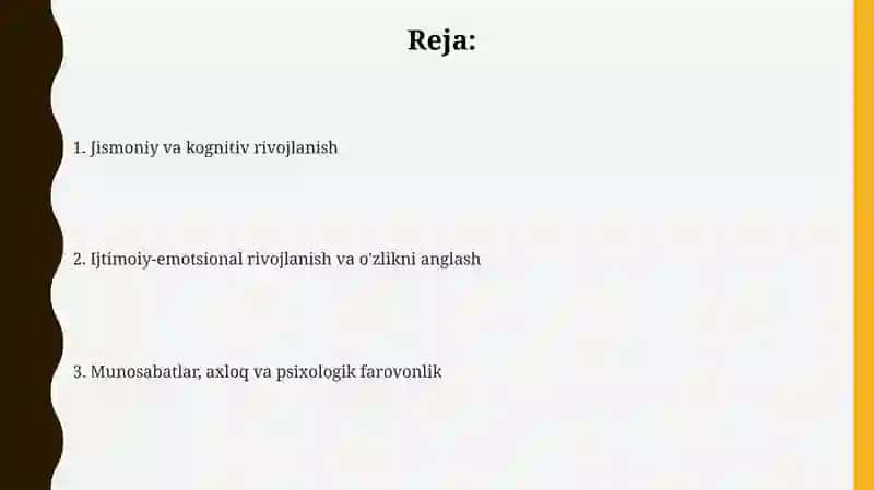 Ilk oʻspirinlik davrida psixik rivojlanish xususiyatlari 2