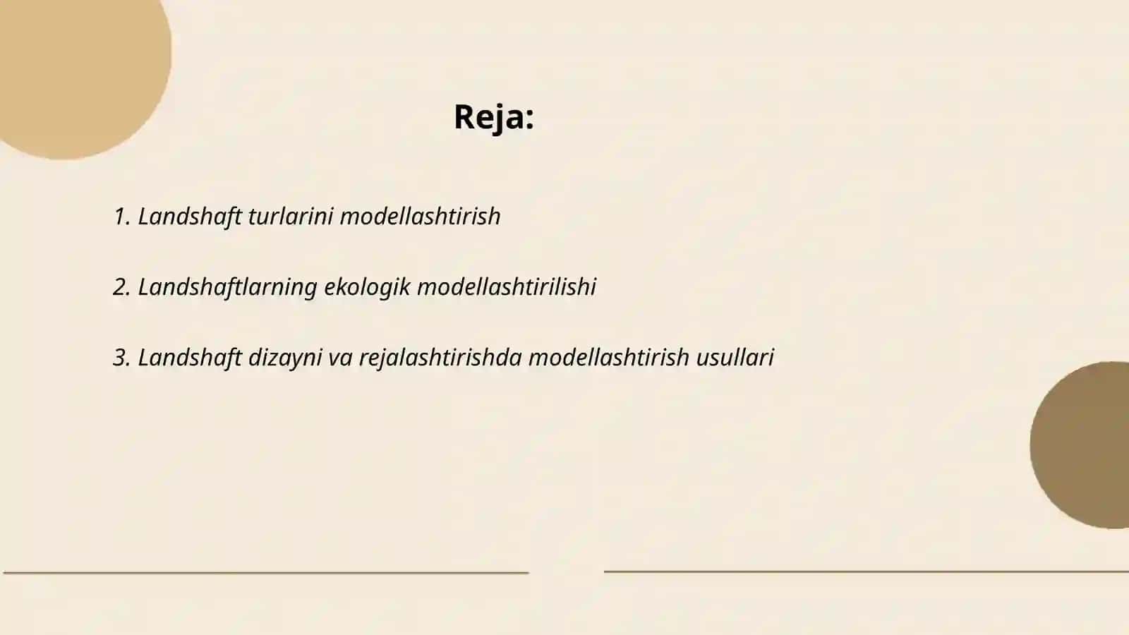Landshaftlarni modellashtirish 2