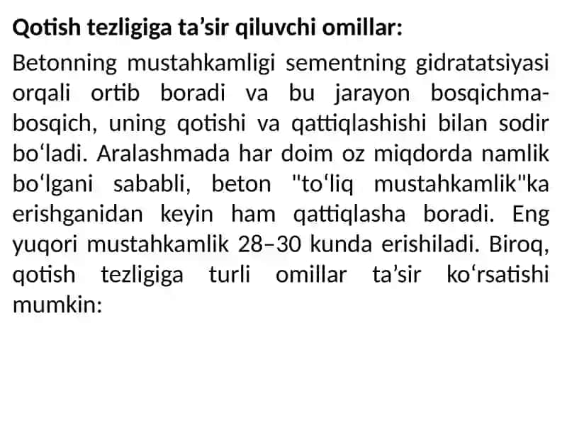 Beton qotish jarayonidan a'zorat 2