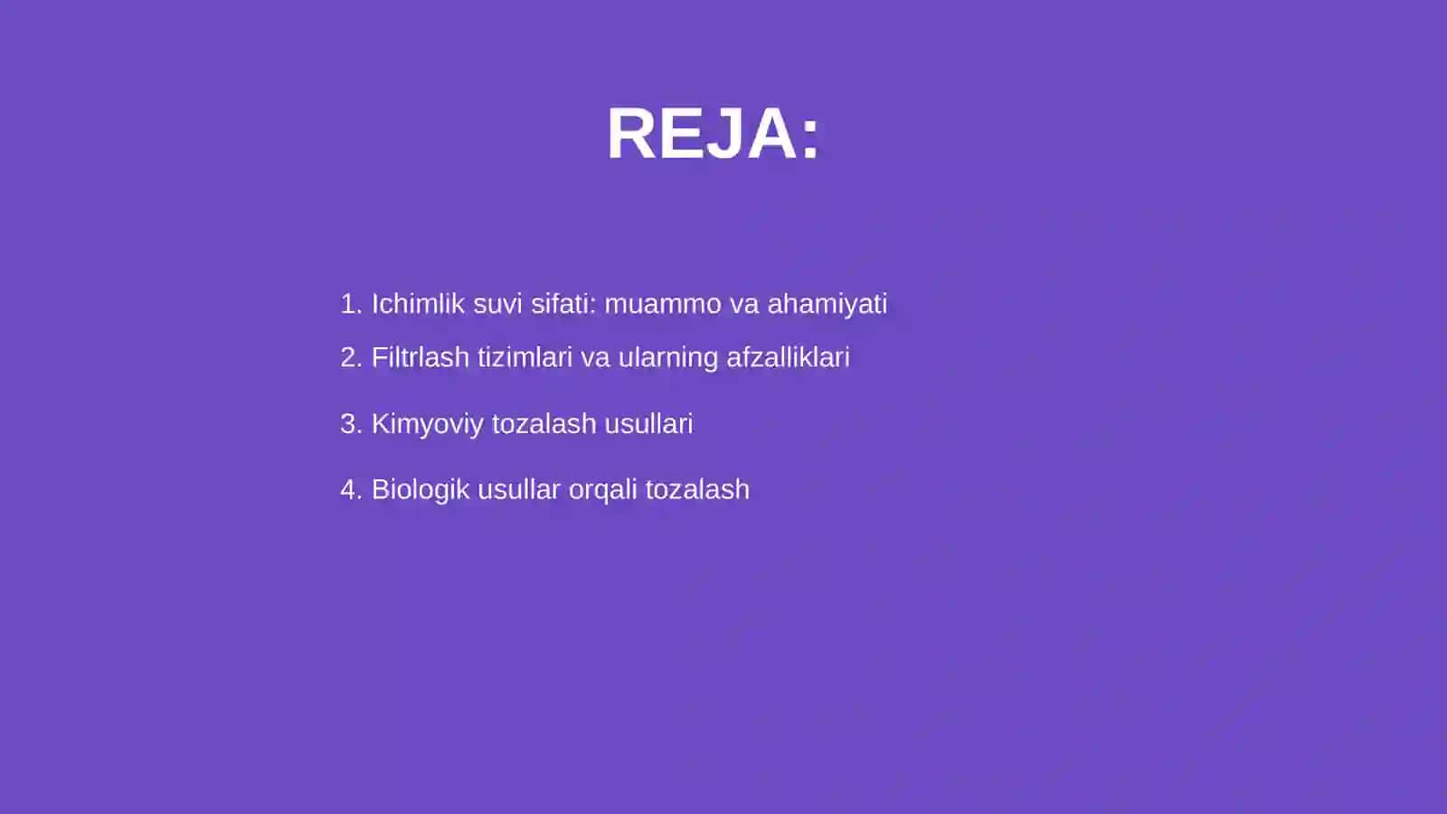 Ichimlik suvi sifatini yaxshilashning asosiy usullari 2