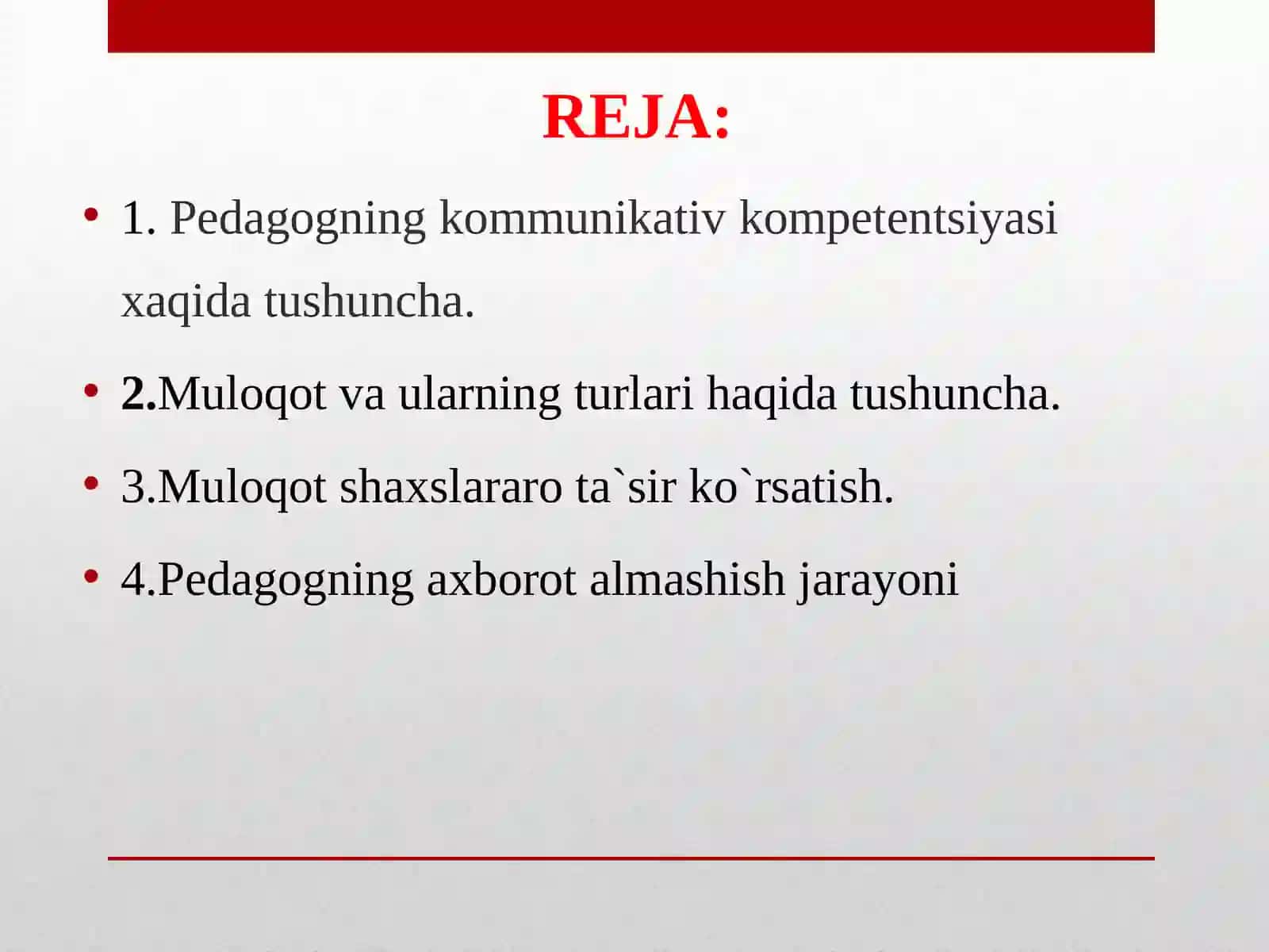Pedagogning kommunikativ kompetentsiyasi 2