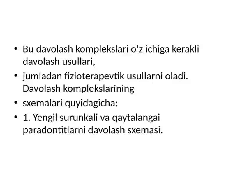 Parodontitda fizioterapevtik davolash usullari 2