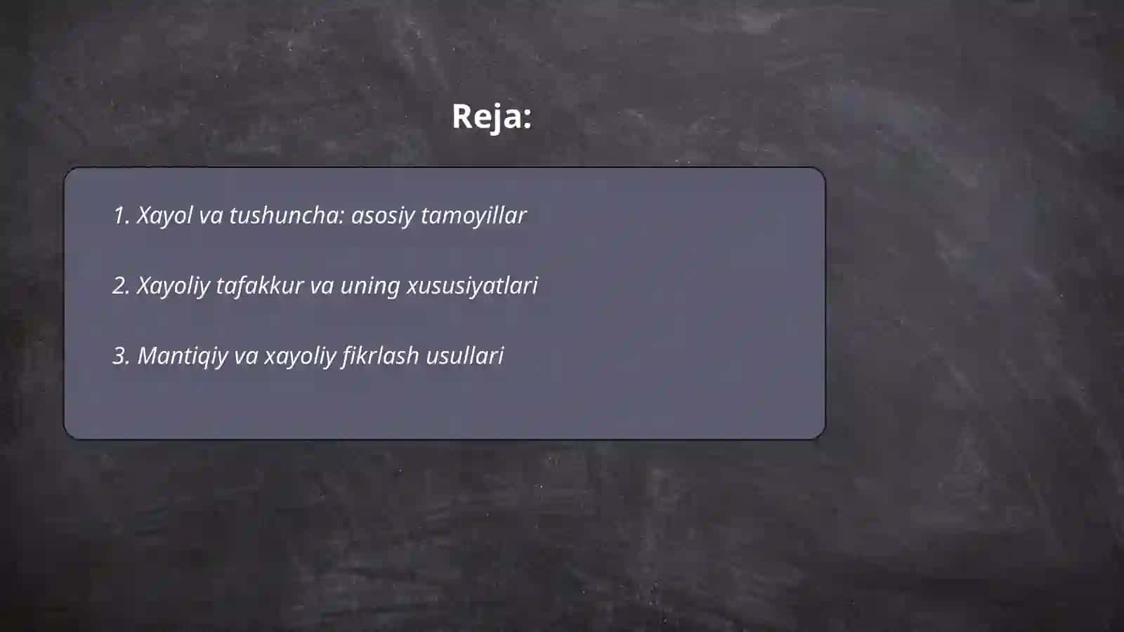 Xayol va tushuncha 2