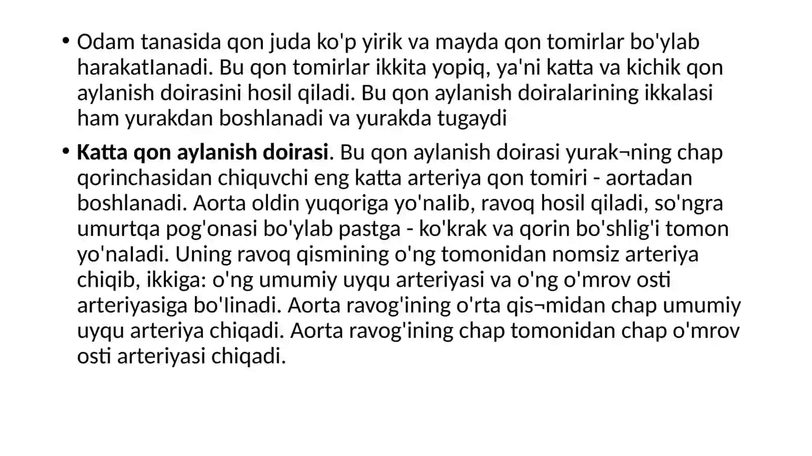 Yurak va qon-tomir tizimi 2