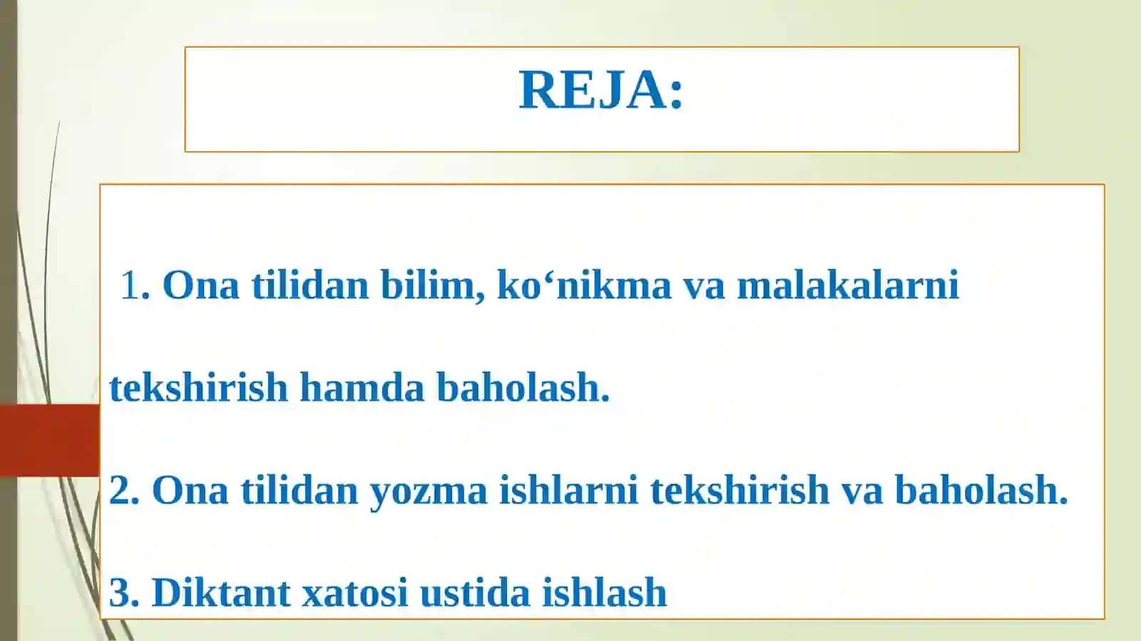 ONA TILIDAN BILIM, KO‘NIKMA VA MALAKALARNI TEKSHIRISH 2
