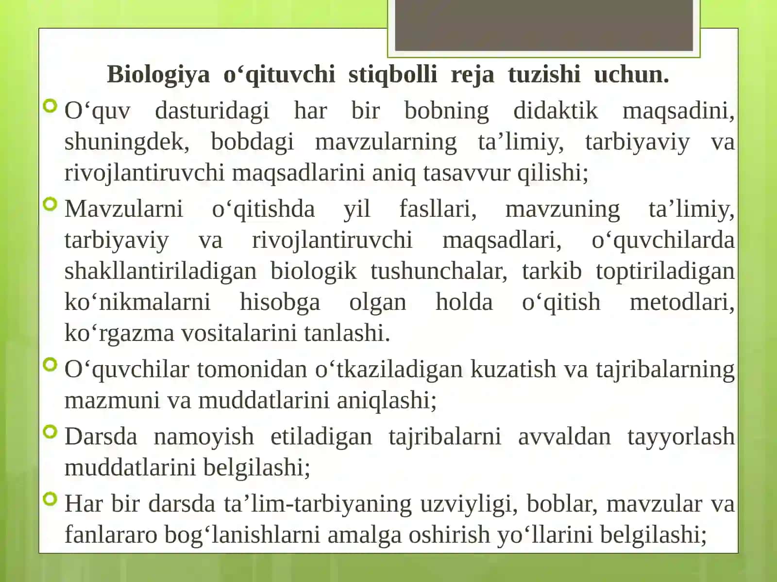 Biologiya darslari 2