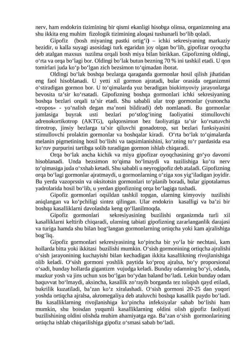 Endokrin tizimi va vazifalari 2