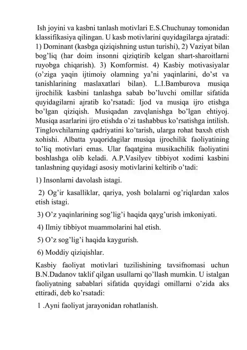 kasbiy va oʻqish mativatsiyasi 2