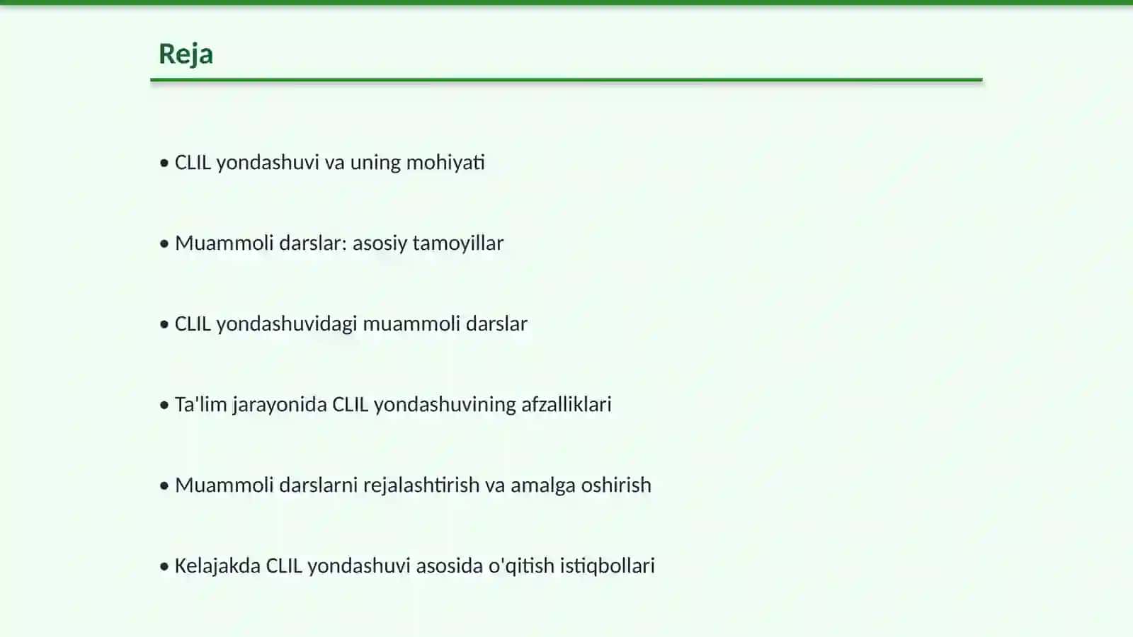 Muammoli darslarni CLIL yondashuvi asosida tashkil etish 2