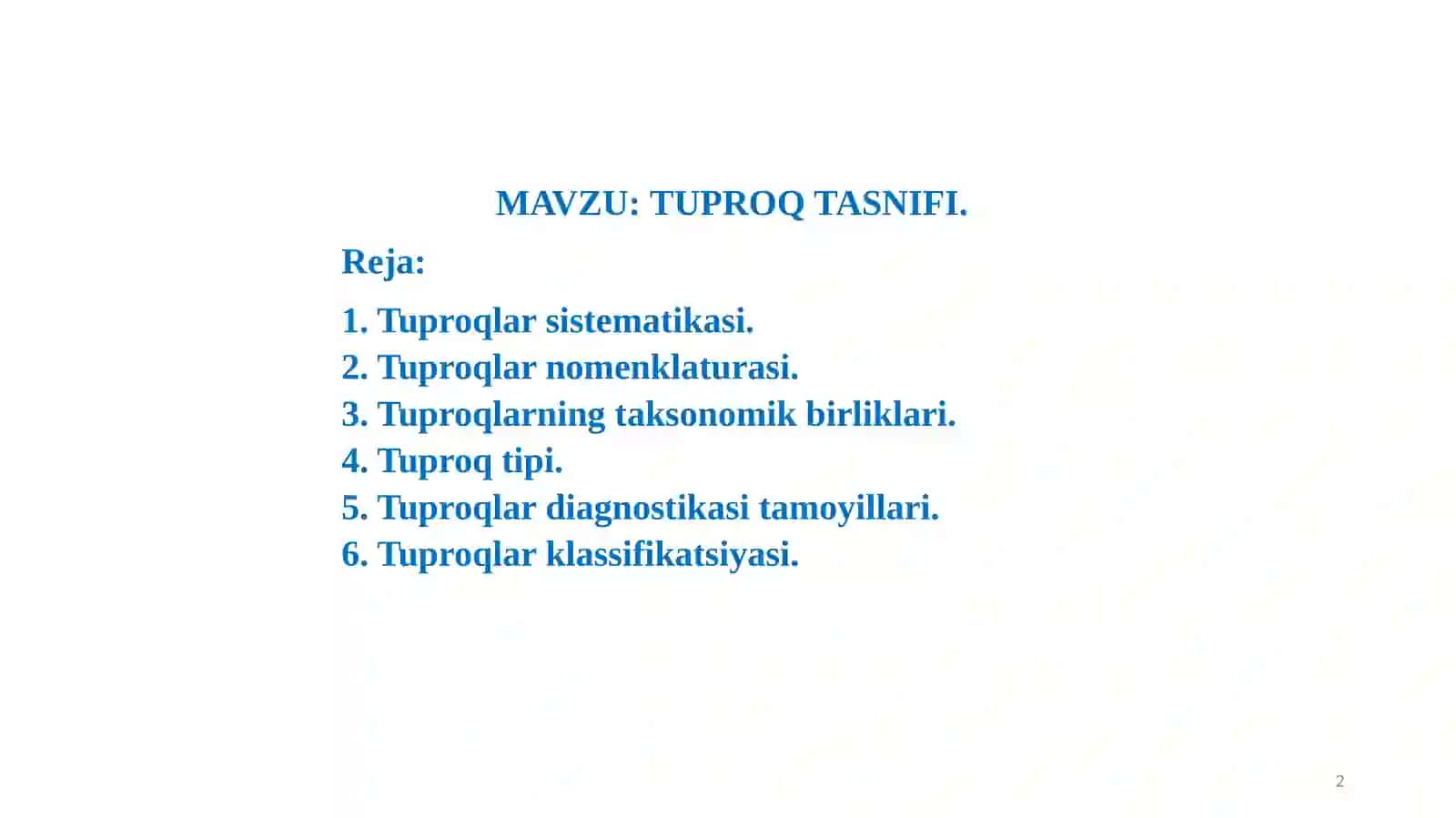 TUPROQ TASNIFI 2