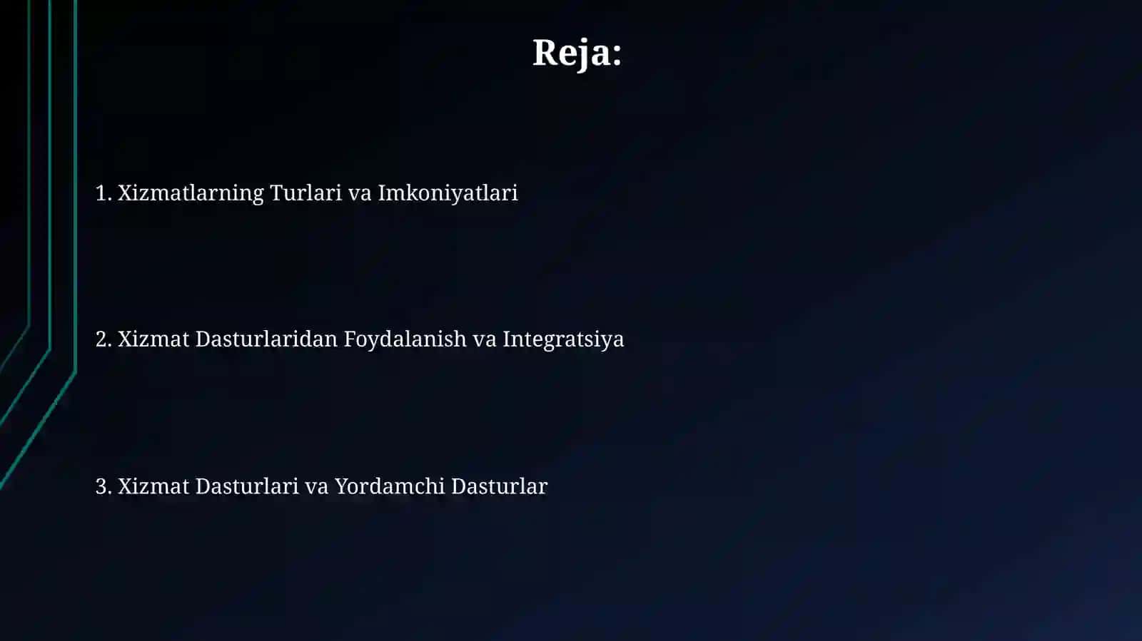 Xizmat koʻrsatuvchi dasturlar va utilitalar 2