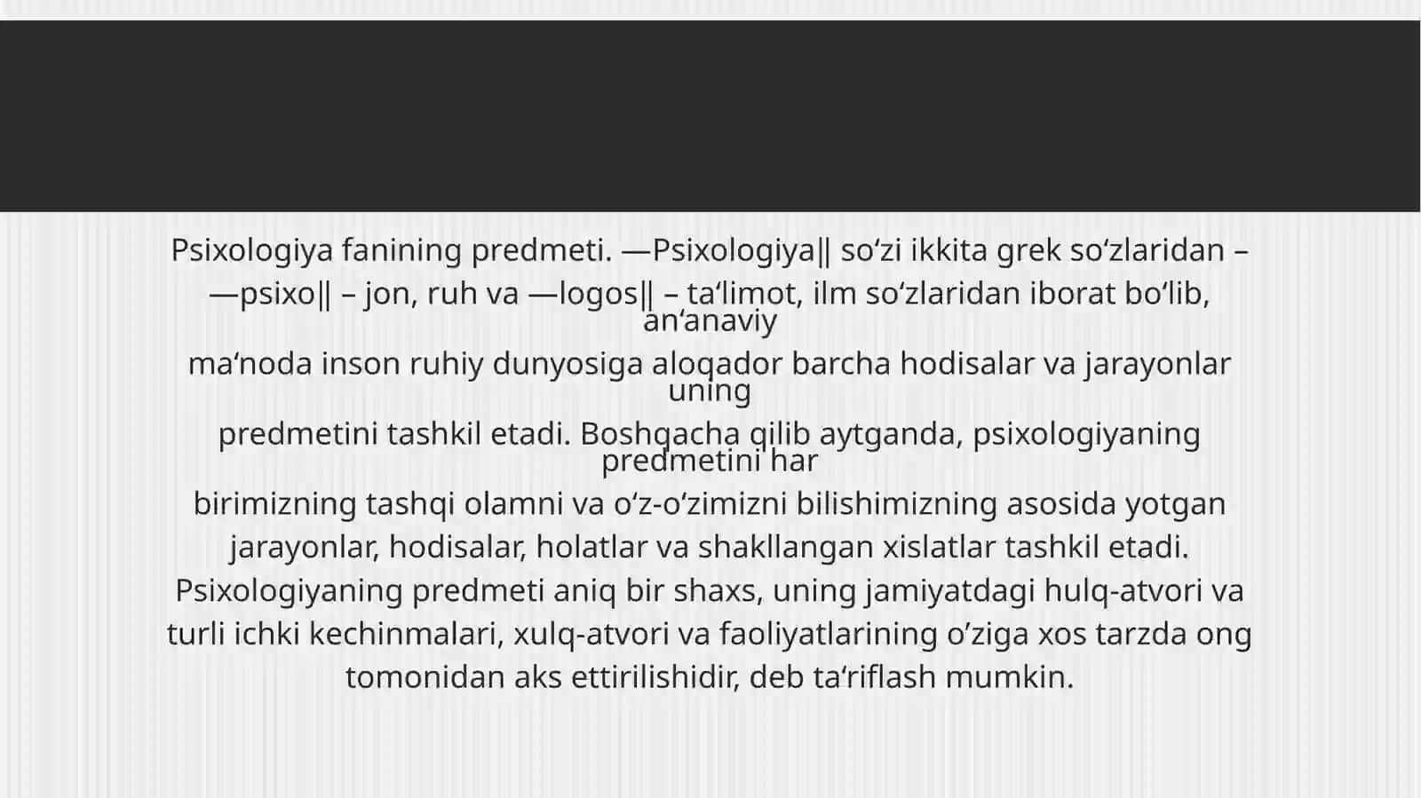 Psixologiyani tabiy va ilmiy asoslari 2