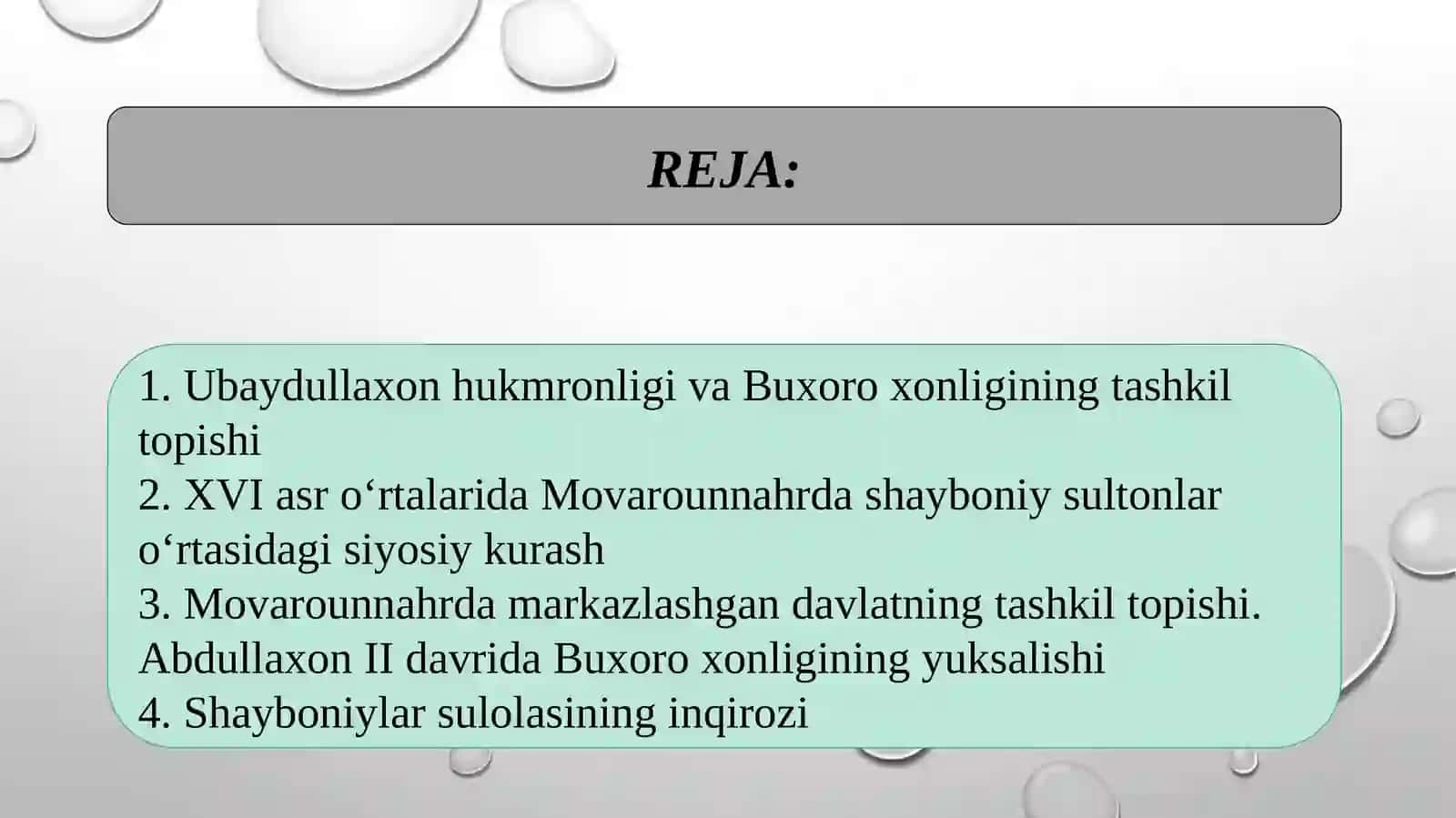 BUXORO XONLIGINING TASHKIL TOPISHI VA SIYOSIY HAYOTI 2
