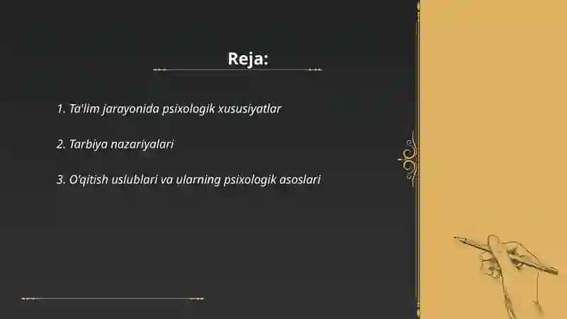 Ta'lim va tarbiya psixologiyasi 2