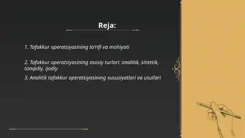 Tafakkur operatsiyasi 2