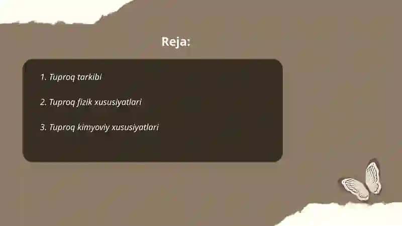 Tuproq va uning tabiiy xususiyatlari 2