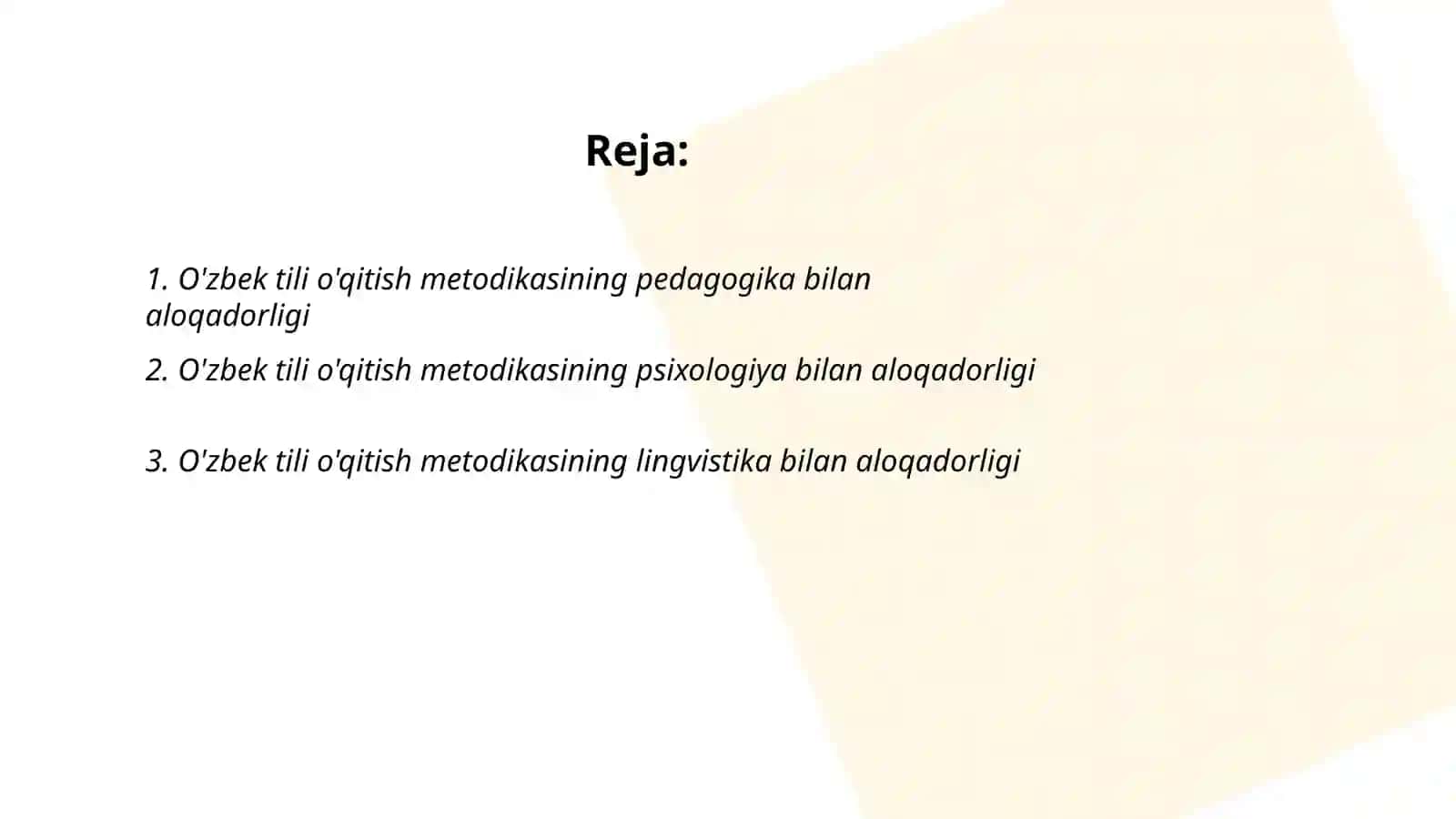 O'zbek tili o'qitish metodikasi 2
