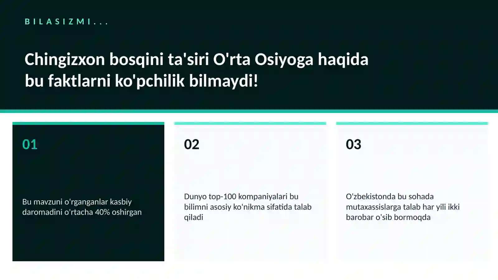 Chingizxon bosqini ta'siri O'rta Osiyoga 2