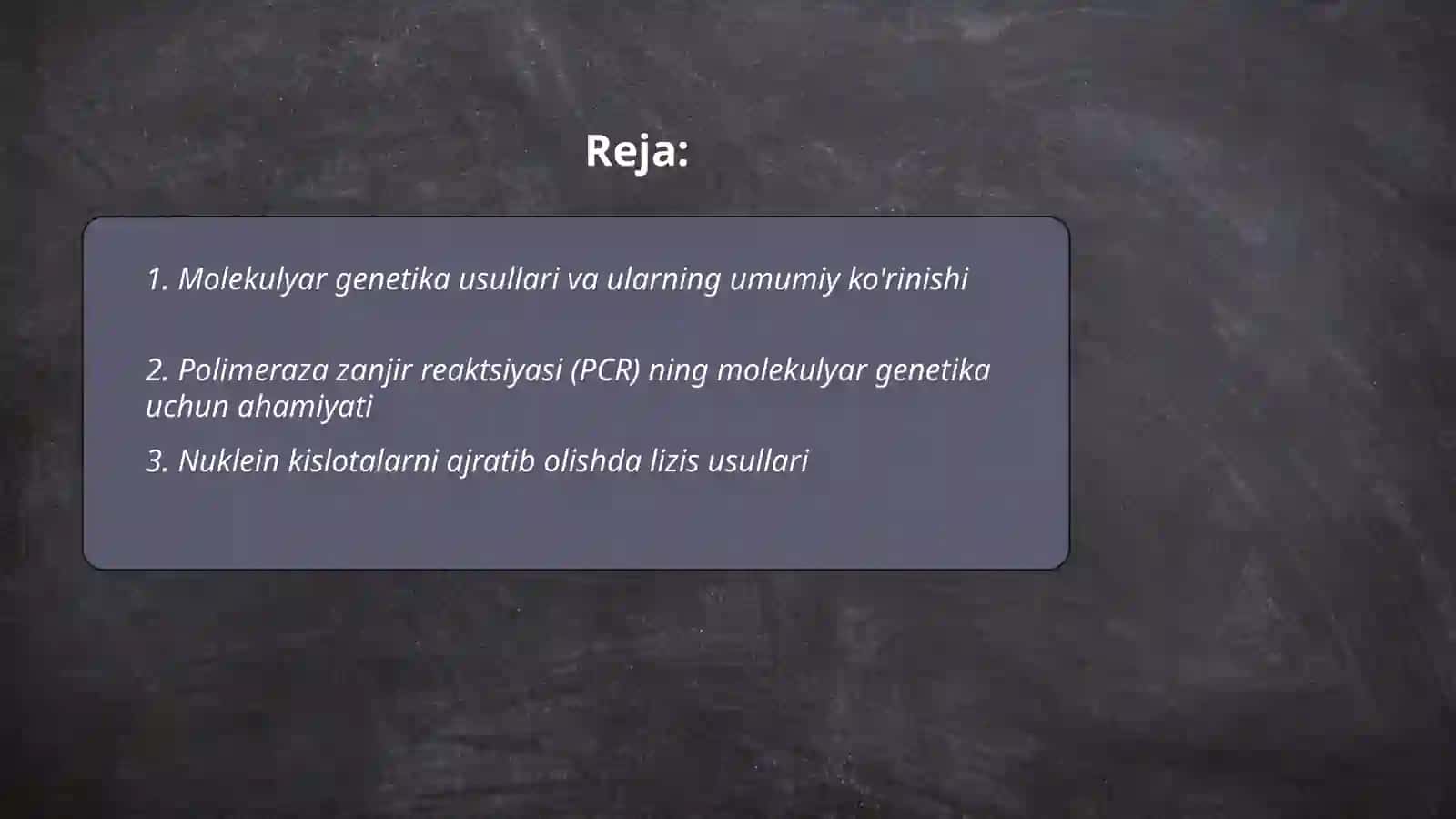 Molekulyar genetik usullar 2
